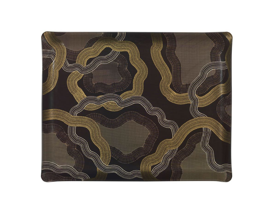 Plateau Acrylique Anneaux Bronze