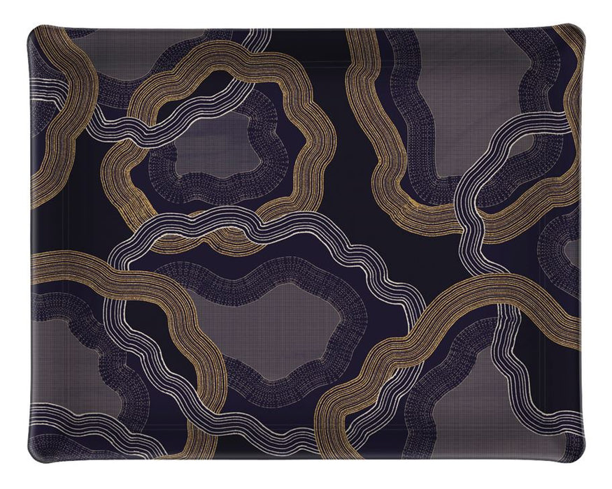 Plateau Acrylique Anneaux Mauve