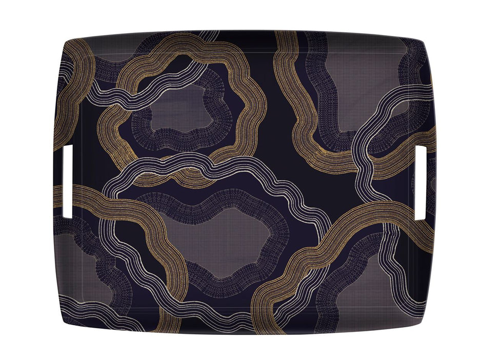 Plateau Acrylique Anneaux Mauve