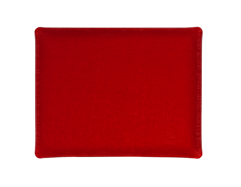 Plateau Acrylique Lin Lavé Bordeau