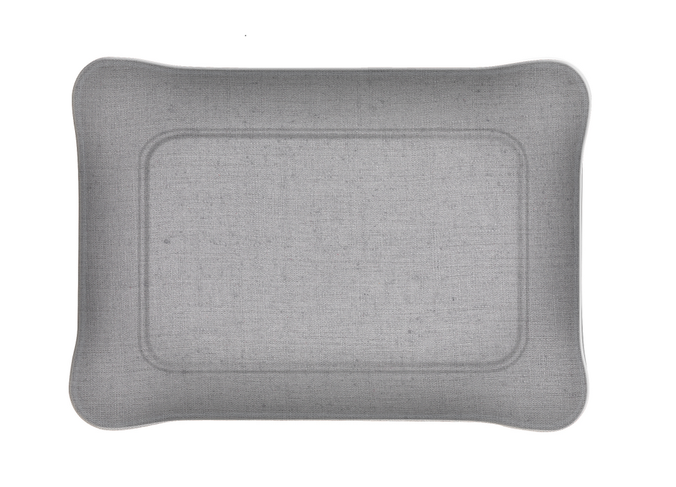 Plateau Acrylique Lin Lavé Gris Souris