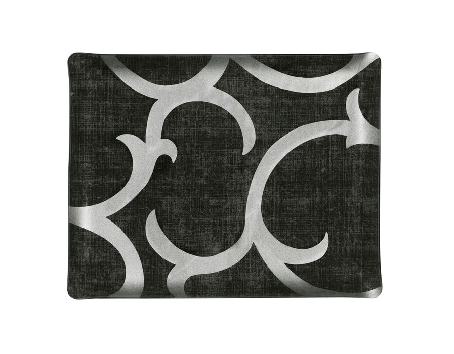 Plateau Acrylique New Churchill Noir Argent