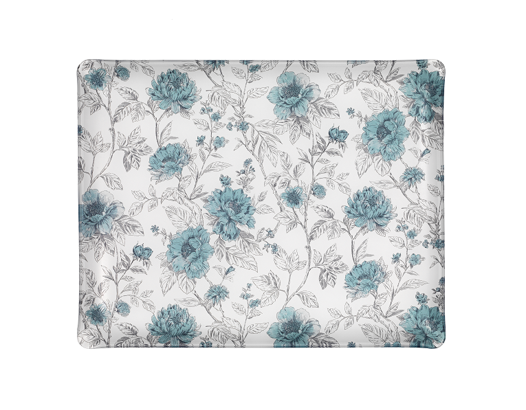 Plateau Acrylique Peonia Bleu