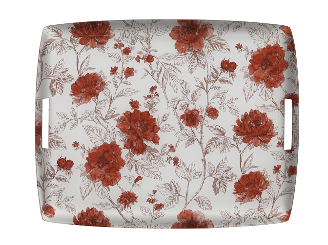 Plateau Acrylique Peonia Rouge