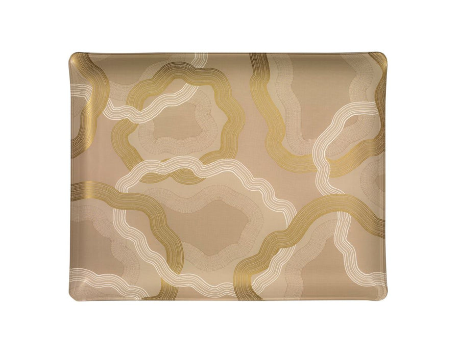 Plateau Acrylique Anneaux Sable