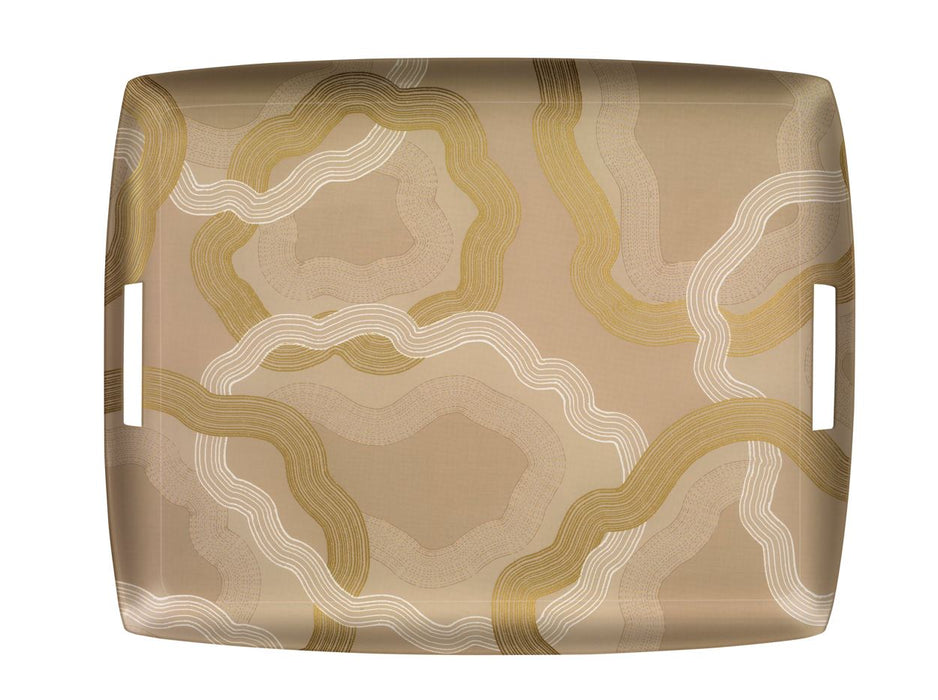 Plateau Acrylique Anneaux Sable