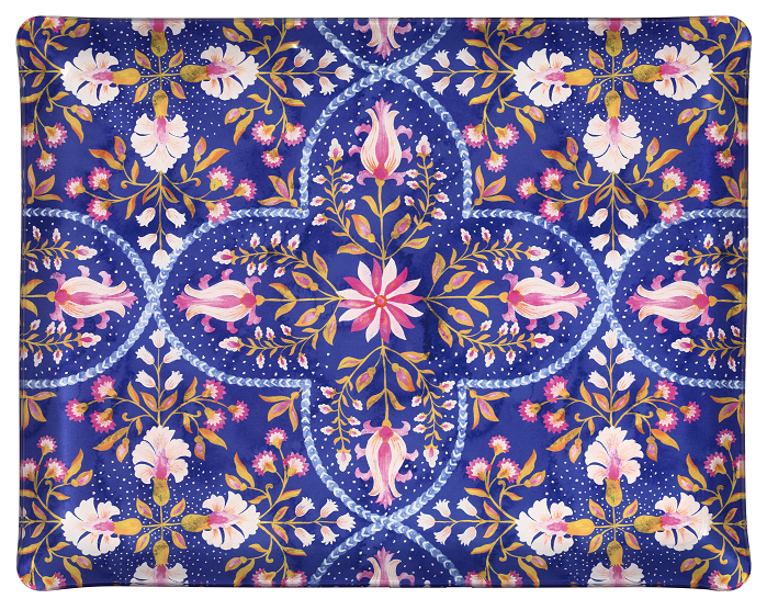 Plateau Acrylique Eden Bleu Paon