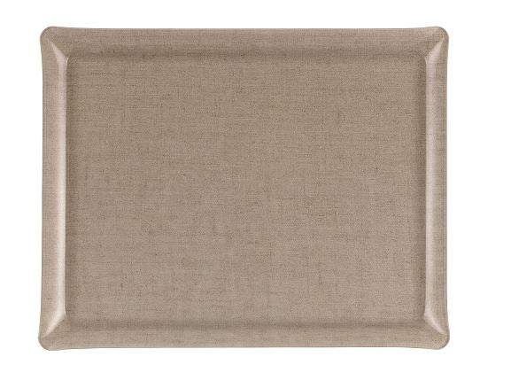 Natural linen acrylic tray