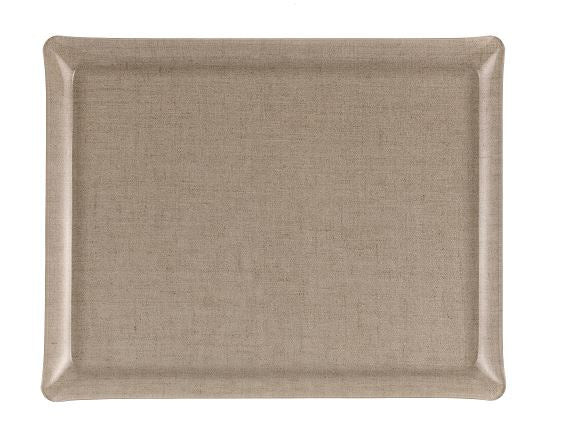 Natural linen acrylic tray