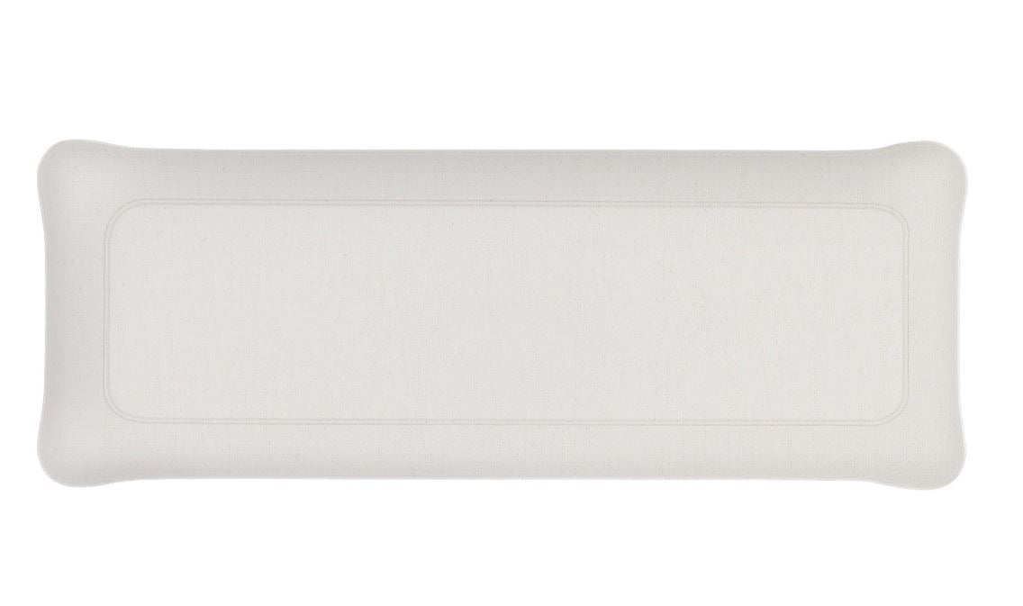 White linen acrylic tray