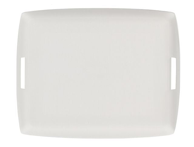 White linen acrylic tray