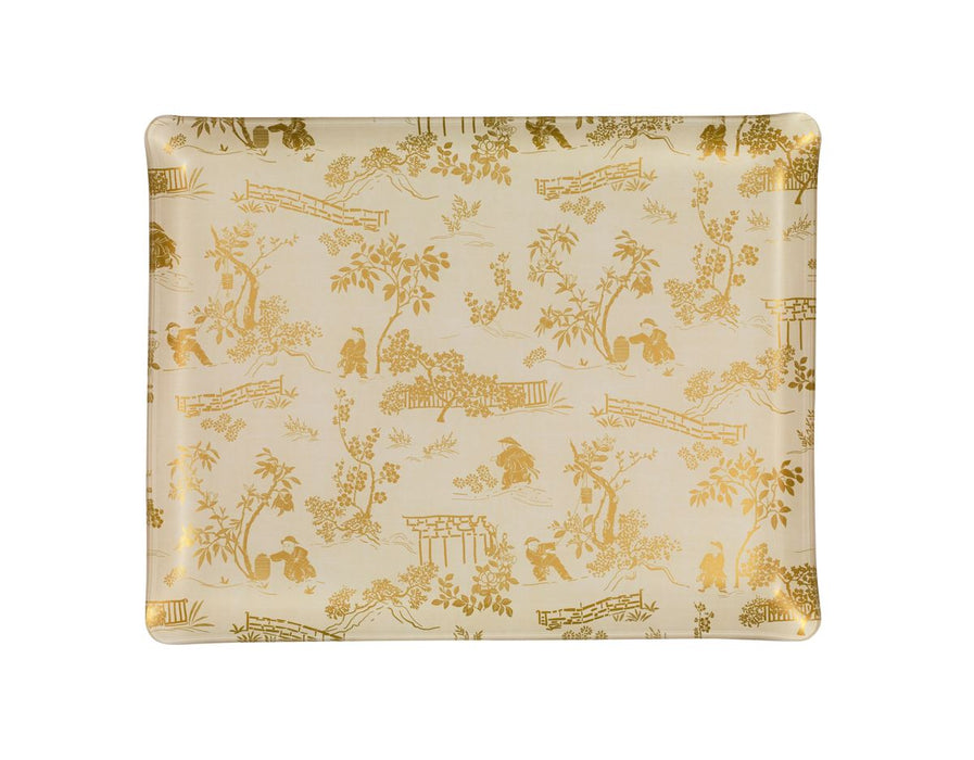 Plateau Acrylique Nagano Beige Or