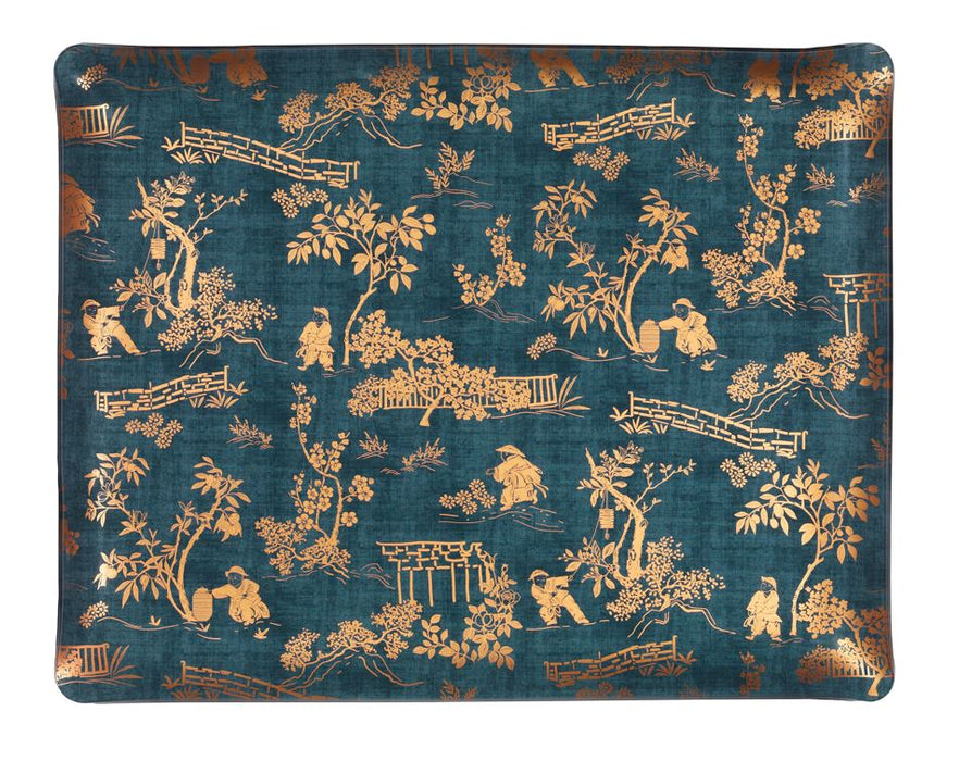 Plateau Acrylique Nagano Bleu Or