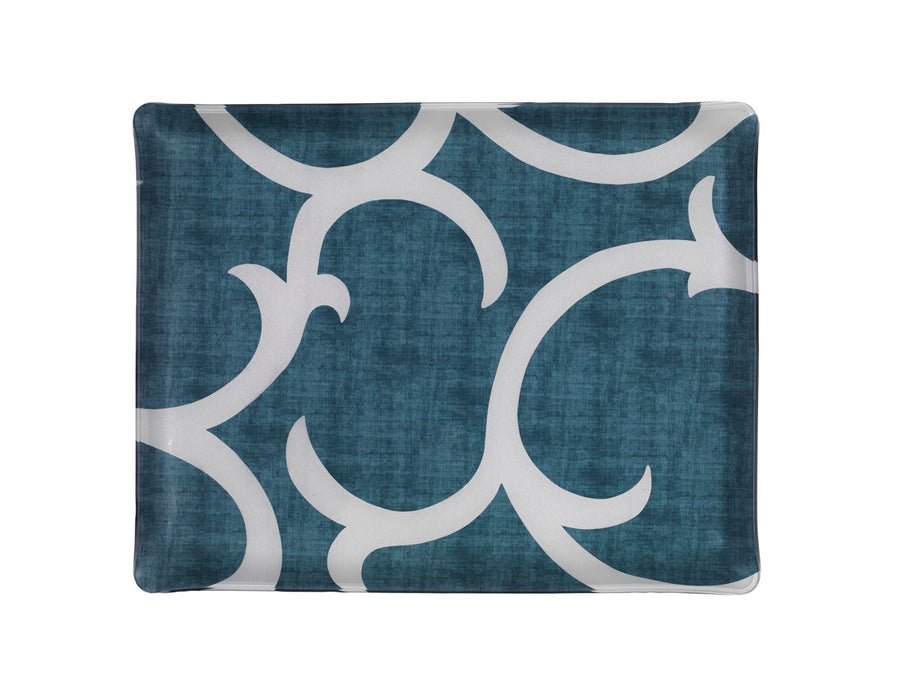 Plateau Acrylique New Churchill Bleu Argent