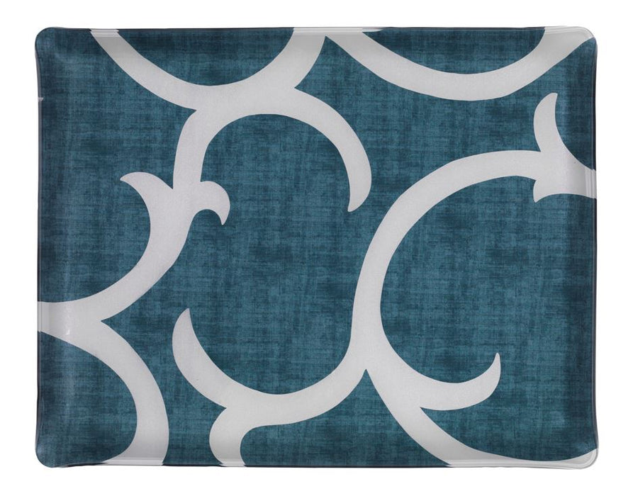 Plateau Acrylique New Churchill Bleu Argent