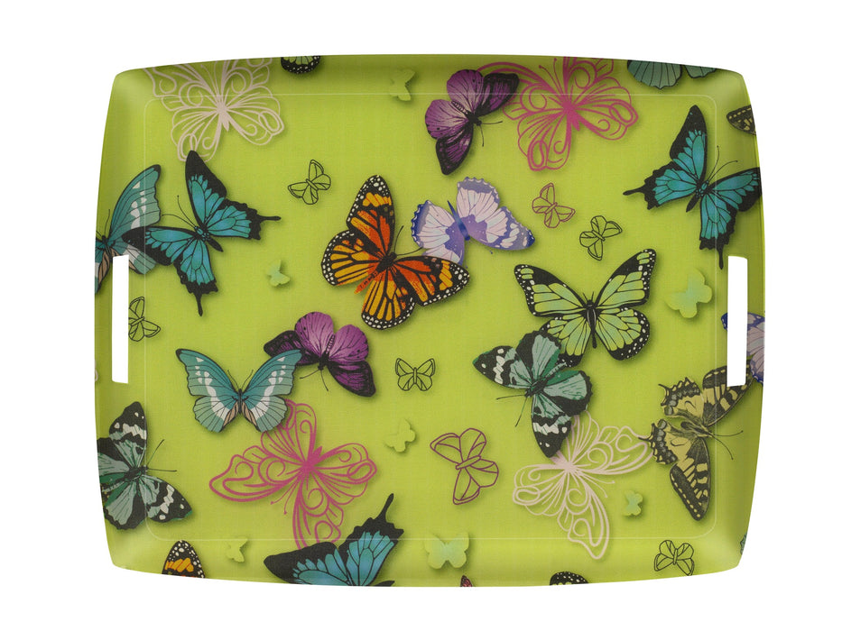 Farfalla green acrylic tray