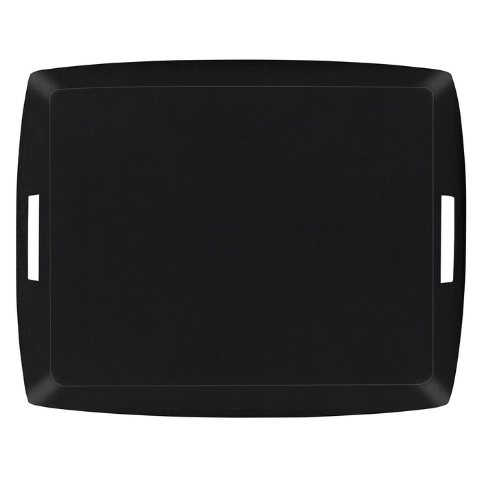 Black linen acrylic tray